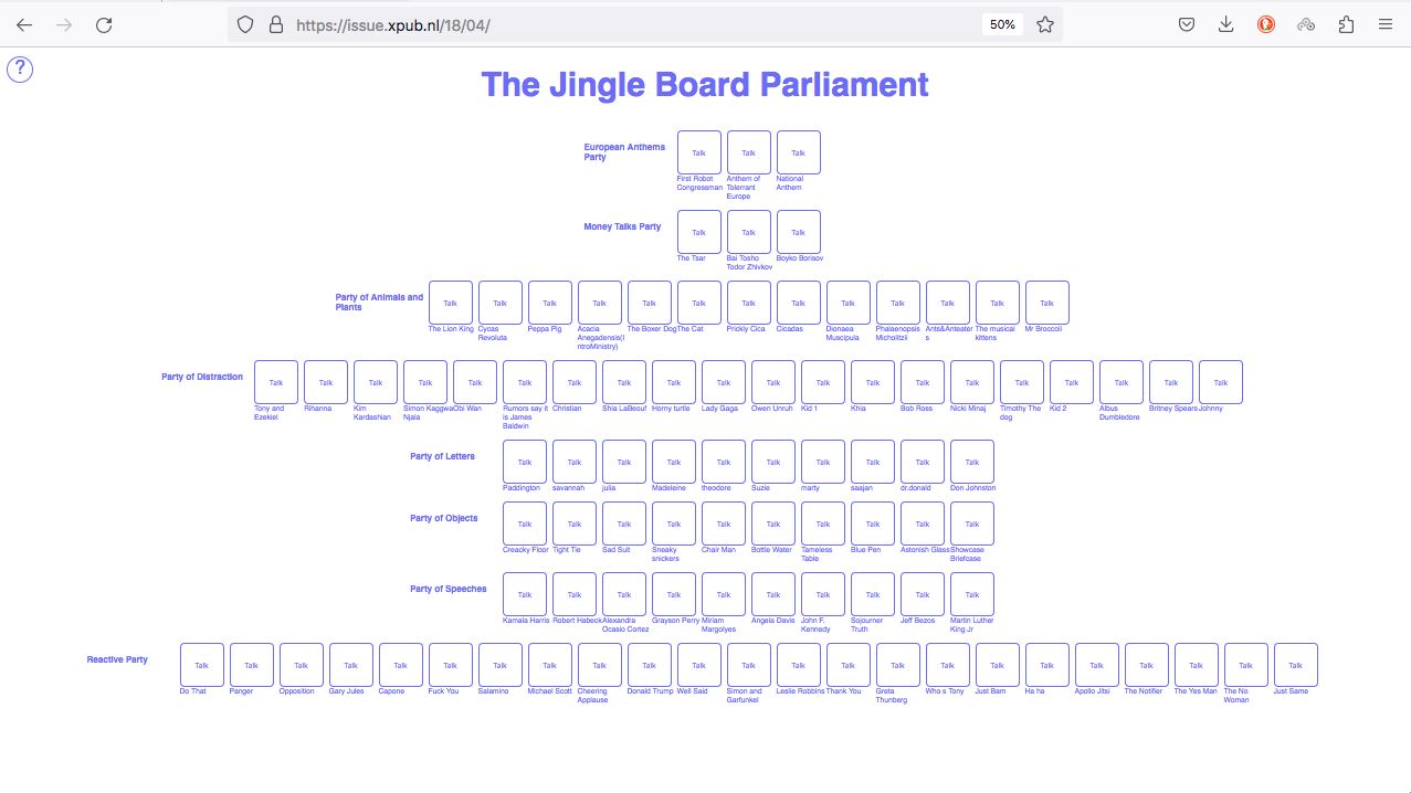 the jingle board parliament